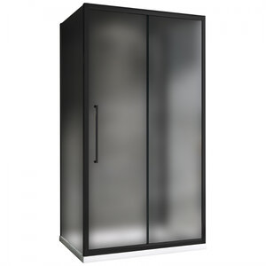 Изображение товара Душевой уголок Abber Schwarzer Diamant AG30120BMH-S80BM-S80BM, 120 х 80 см, стекло матовое, профиль черный
