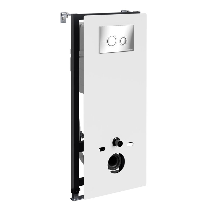 Изображение товара Инсталляция для унитаза WasserKraft Abens 20TLT.010 МЕ WH CH01 стеклянная панель