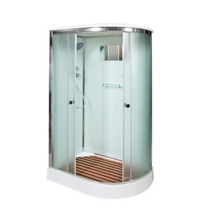 Изображение товара Душевая кабина AvaCan D012SL/D012SR, 120 x 90 см, с крышей, низкий поддон, стекло матовое, профиль хром, левая/правая, 88119
