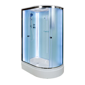 Изображение товара Душевая кабина AvaCan D312SLLED/D312SRLED, 120 x 90 см, с крышей, средний поддон, стекло матовое, профиль хром, левая/правая, 88124