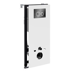 Изображение товара Инсталляция для унитаза WasserKraft Abens 20TLT 010 ME с декоративной стеклянной панелью