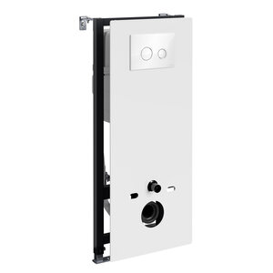 Изображение товара Инсталляция для унитаза WasserKraft Abens 20TLT с стеклянной панелью и механической кнопкой