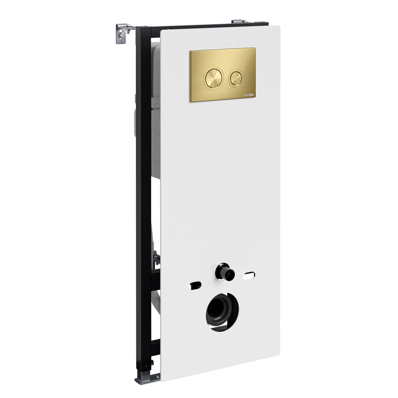 Изображение товара Инсталляция для унитаза WasserKraft Abens 20TLT с стеклянной панелью белая