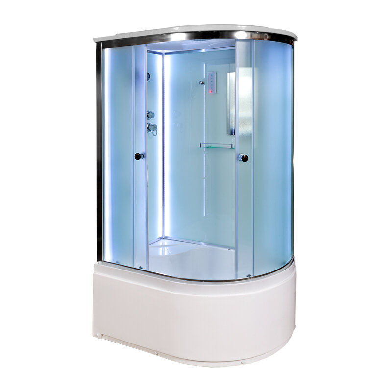 Изображение товара Душевая кабина AvaCan D512SLLED/D512SRLED 120x90 см с крышей и высоким поддоном