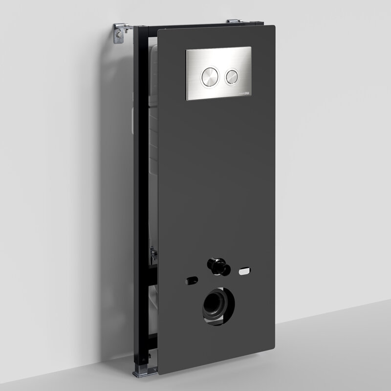 Изображение товара Инсталляция для унитаза WasserKraft Abens 20TLT.010 с стеклянной панелью и механической кнопкой