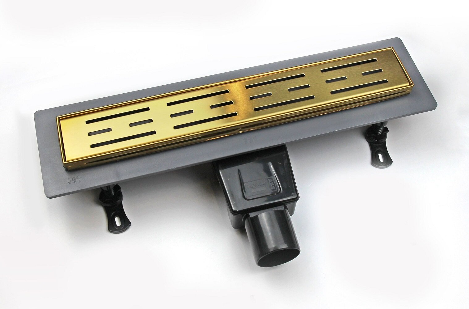 Изображение товара Дренажный канал RGW Drain Leo-30 с решеткой золото браш 60 см