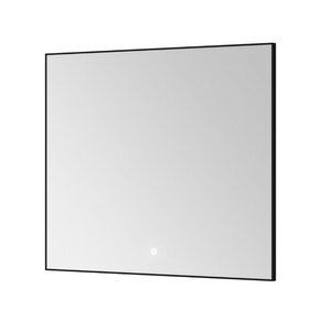 Изображение товара Зеркало Boheme с подсветкой 80 см, черная рамка, сенсорное управление