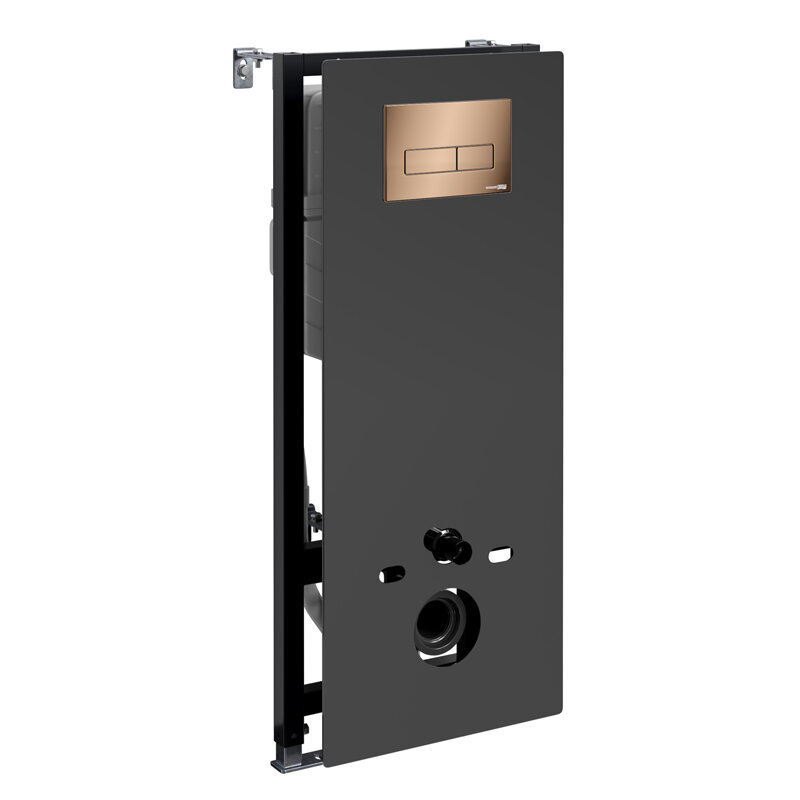 Изображение товара Инсталляция для унитаза WasserKraft Abens 20TLT.010.ME.BL.RG03 с стеклянной панелью