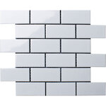Мозаика Starmosaic Brick 45x95 White Glossy С0002900, 29.1 x 29.5 см, A32000/A1001G, белый - фото 1