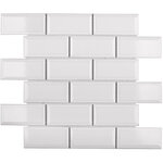 Мозаика Starmosaic Metro 45х95 White Glossy С0003967, 28.8 x 29.4 см, AM81945, белый - фото 1