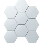 Мозаика Starmosaic Geometry Hexagon Big White Matt С0002907, 25.6 x 29.5 см, FQ31000/SBH1005, белый - фото 1