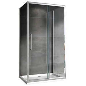 Изображение товара Душевой уголок Abber Schwarzer Diamant AG30160H-S50-S50, 160 х 50 см, стекло прозрачное, профиль хром