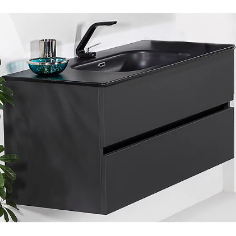 Изображение товара Armadi Art Vallessi 837-100-A mat — подвесная тумба 100 см, антрацит матовый