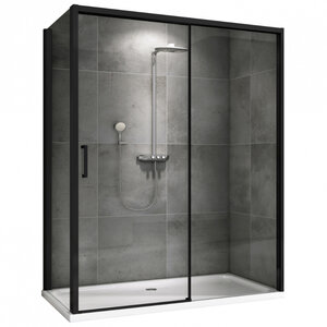 Изображение товара Душевой уголок Abber Komfort AG93170B-S92B, 170 х 90 см, стекло прозрачное, профиль черный