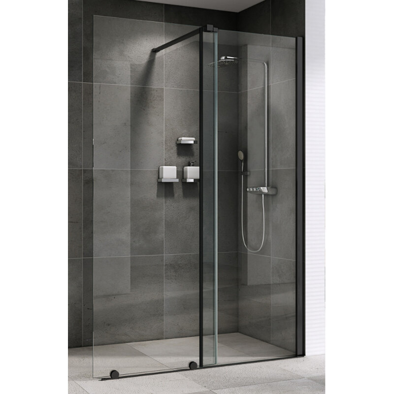 Изображение товара Душевой уголок Abber Komfort AG09100B, 100 см, черный профиль