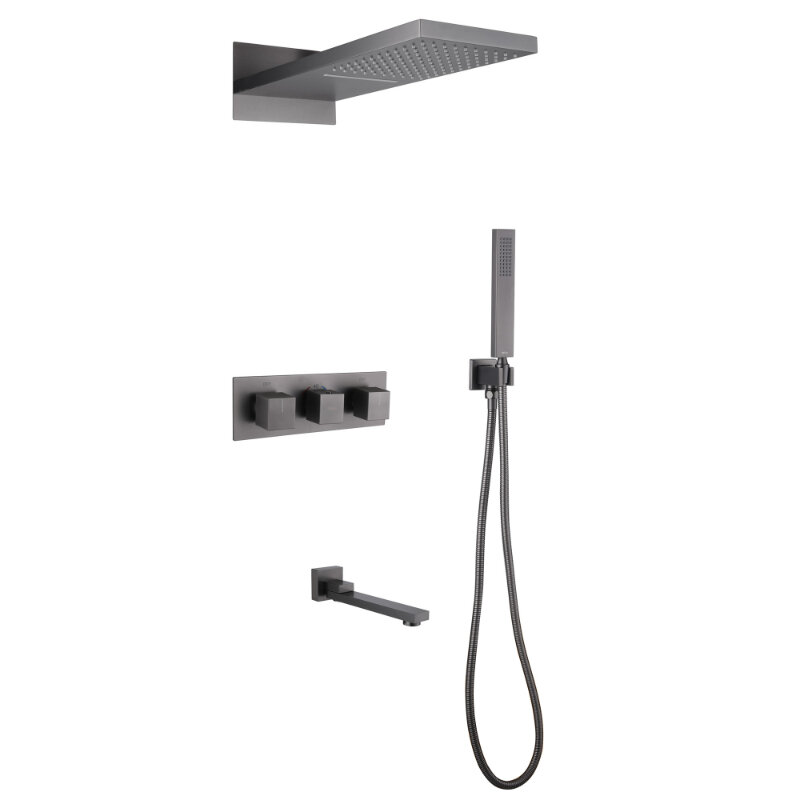 Изображение товара Душевая система Abber Daheim AF8253NG, термостатическая, цвет никель