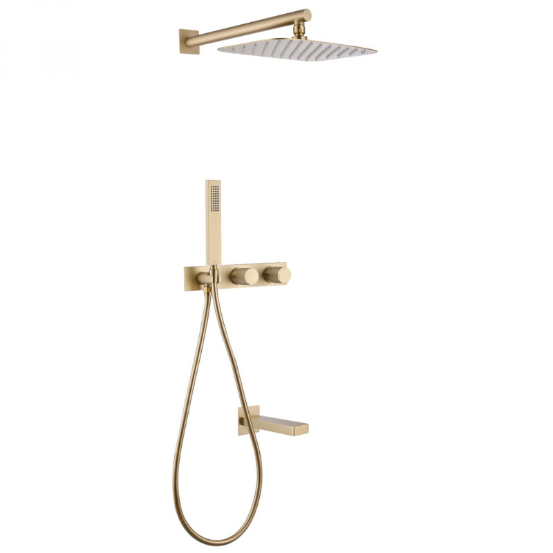 Изображение товара Душевая система Abber Rund AF8717G Золото матовое, встроенный монтаж