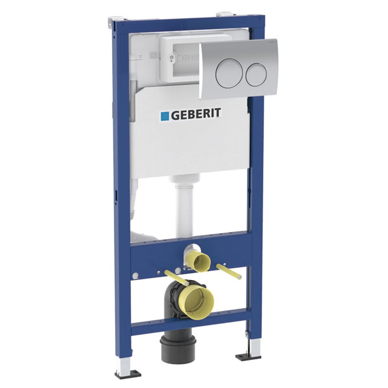 Изображение товара Инсталляция Geberit Delta 20 для подвесного унитаза с клавишей хром