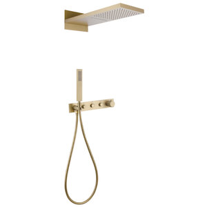 Изображение товара Душевая система Abber Rund AF8752G, термостатическая, цвет золотое матовое