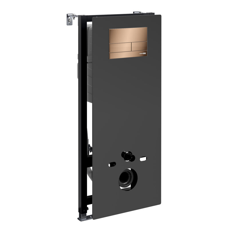 Изображение товара Инсталляция для унитаза WasserKraft Abens 20TLT.010 МЕ.BL.RG04 черная стеклянная панель