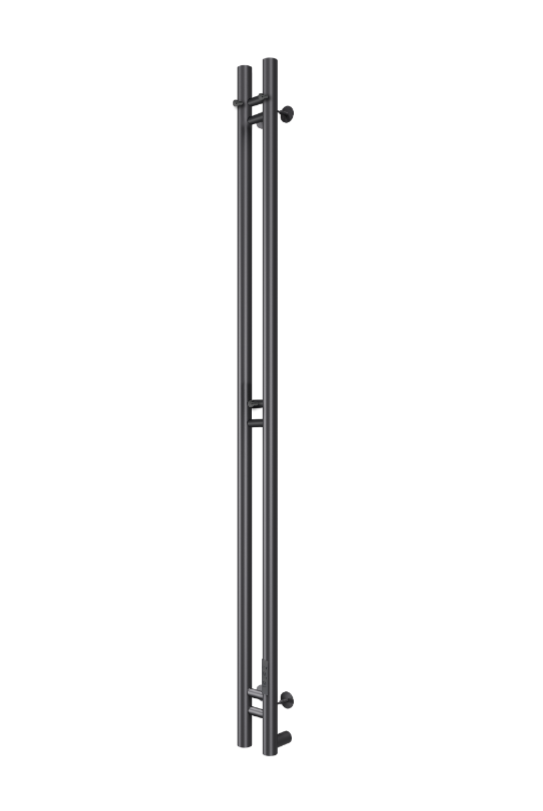 Изображение товара Полотенцесушитель электрический Comfysan Альто/Alto EC-2 120/10, 013325, ширина 10 см, высота 120 см, диммер справа, черный матовый