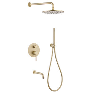 Изображение товара Душевая система Abber Wasser Kreis AF8117G, цвет золотое матовое