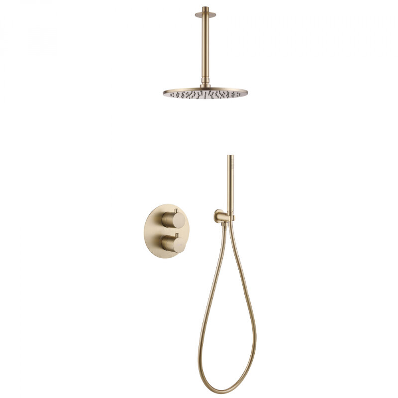 Изображение товара Душевая система Abber Wasser Kreis AF8121G, встроенная, золотое матовое покрытие