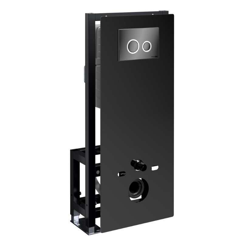 Изображение товара Инсталляция для унитаза WasserKraft Glan 66TLT черная стеклянная панель