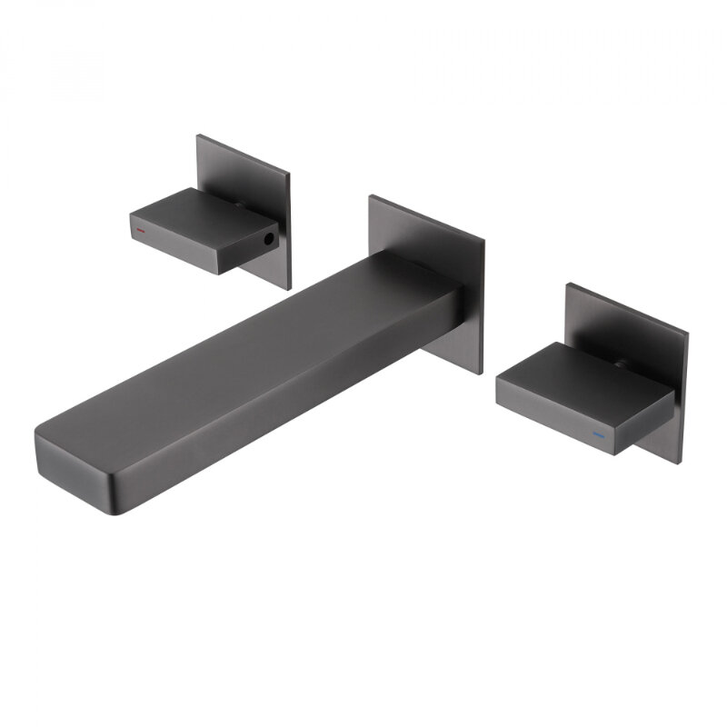 Изображение товара Смеситель для раковины Abber Daheim AF82122NG с двойным управлением и PVD покрытием