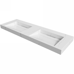 Изображение товара Раковина Armadi Art Flat 859-140-CLCT, 140 см, моноблок, цвет calacatta