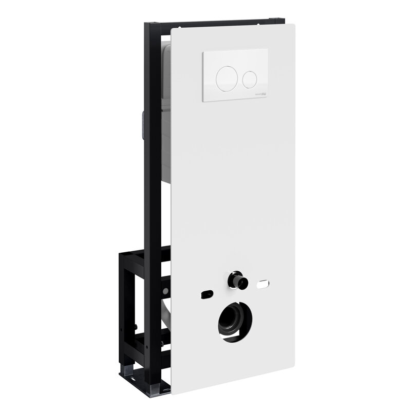 Изображение товара Инсталляция для унитаза WasserKraft Glan 66TLT.010.ME белая с механической кнопкой