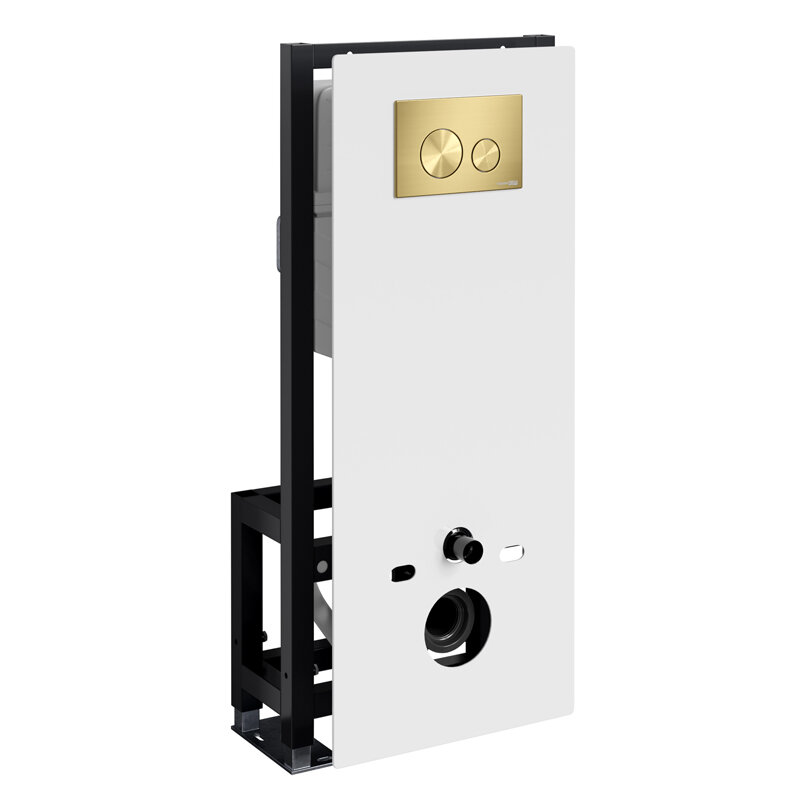 Изображение товара Инсталляция для унитаза WasserKraft Glan 66TLT 010 ME WH MG02 с стеклянной панелью и механической к