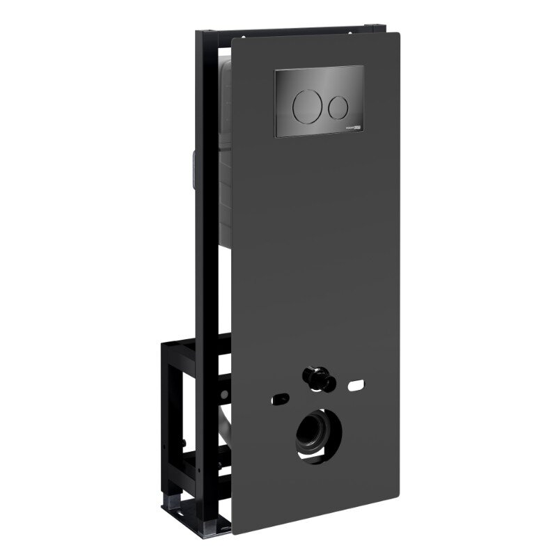 Изображение товара Инсталляция для унитаза WasserKraft Glan 66TLT.010.ME.BL.PB02, декоративная стеклянная панель черная, механическая кнопка смыва черная Изображение товара Инсталляция для унитаза WasserKraft Glan 66TLT.010.ME.BL.PB02, декоративная стеклянная панель черная, механическая кнопка смыва черная
