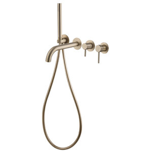 Изображение товара Смеситель Abber Wasser Kreis AF8130G, для ванны и душа, цвет золото матовое