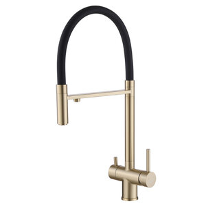 Изображение товара Смеситель для кухонной мойки Abber Wasser Kreis AF81141G с гибким изливом и подключением к фильтру