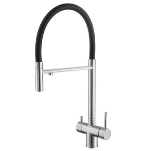 Изображение товара Смеситель Abber Wasser Kreis AF81141SP, для кухонной мойки с подключением к фильтру, с гибким изливом, цвет сатин