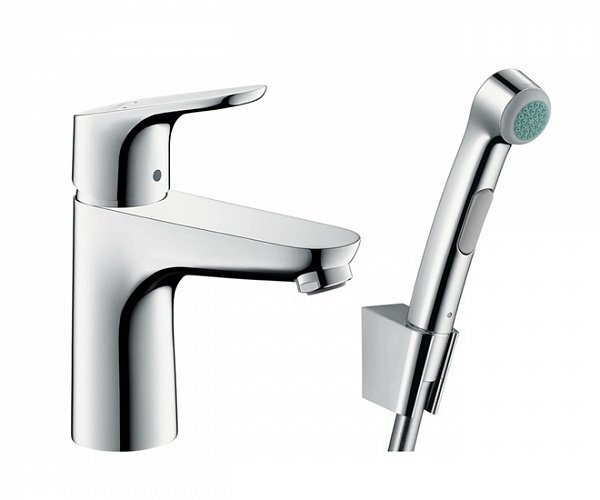 Изображение товара Смеситель для раковины с гигиеническим душем Hansgrohe Focus 31927000 хром