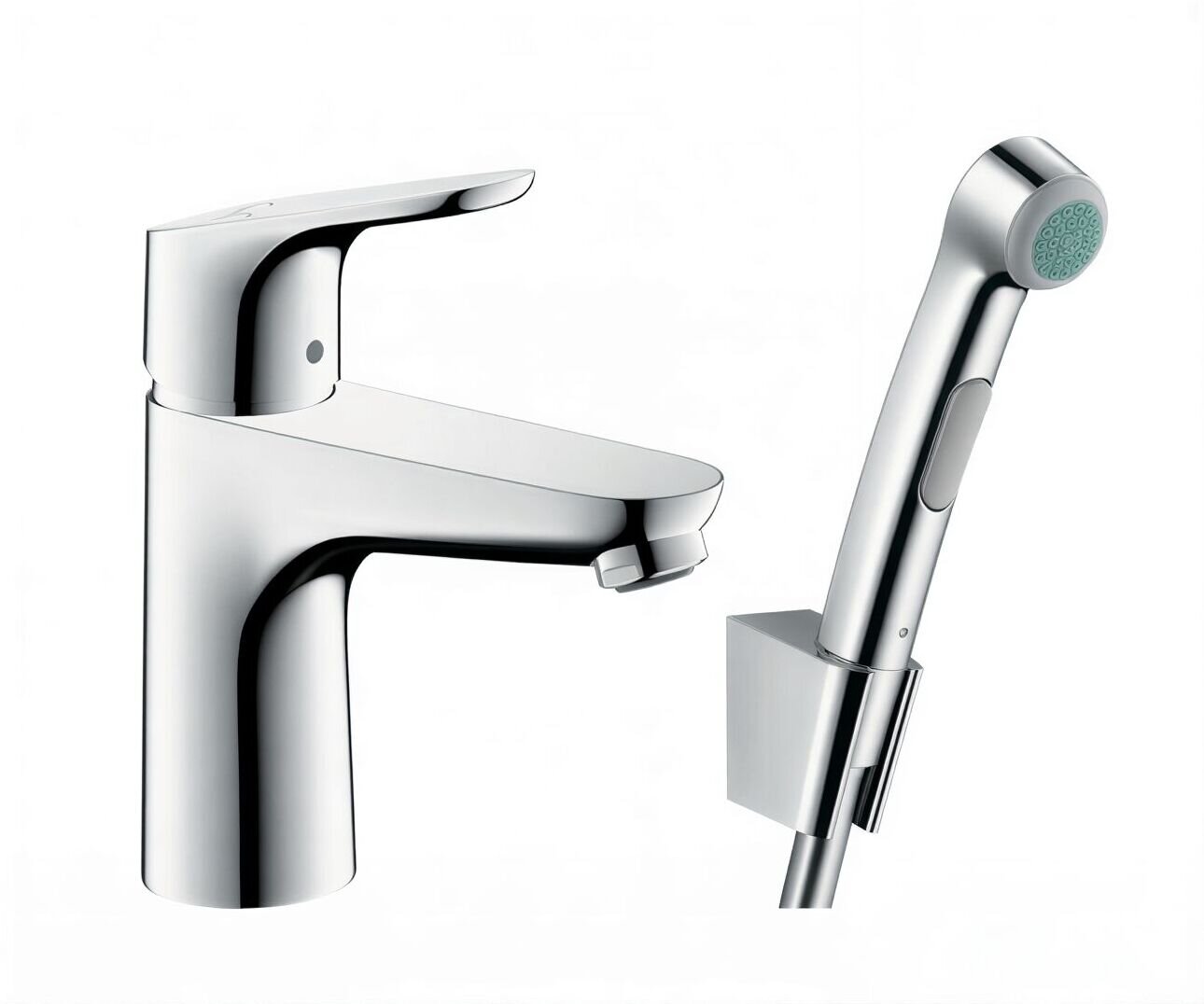 Изображение товара Смеситель для раковины с гигиеническим душем Hansgrohe Focus, 31927000, хром Изображение товара Смеситель для раковины с гигиеническим душем Hansgrohe Focus, 31927000, хром