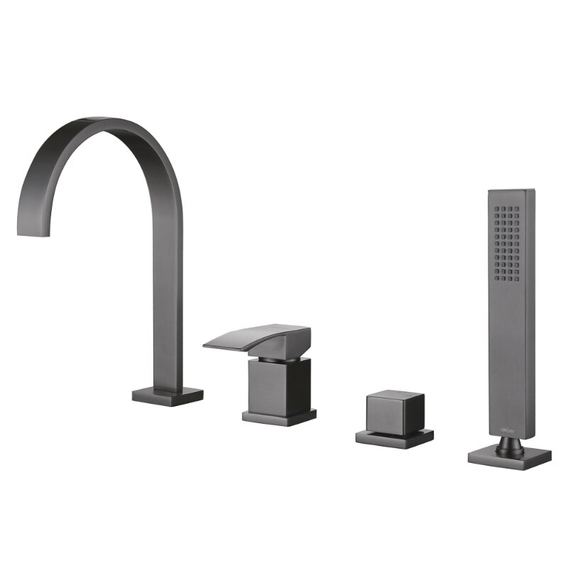 Изображение товара Современный смеситель для ванны Abber Wasserfall AF8613NG с покрытием Gunmetal Изображение товара Современный смеситель для ванны Abber Wasserfall AF8613NG с покрытием Gunmetal