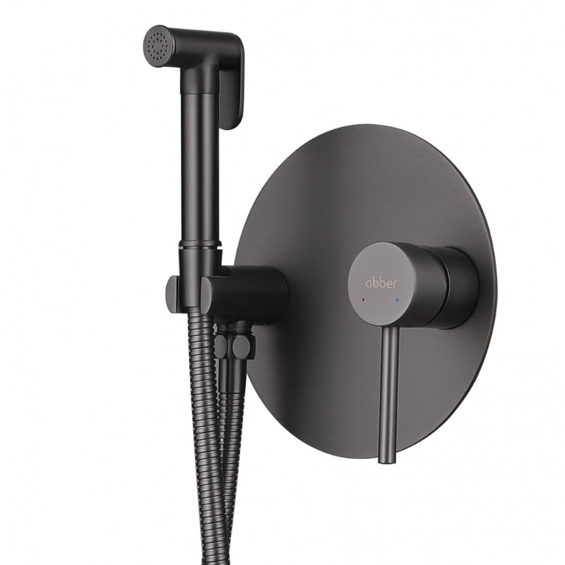 Изображение товара Гигиенический душ Abber Emotion AF8826NG с однорычажным смесителем и PVD покрытием Изображение товара Гигиенический душ Abber Emotion AF8826NG с однорычажным смесителем и PVD покрытием