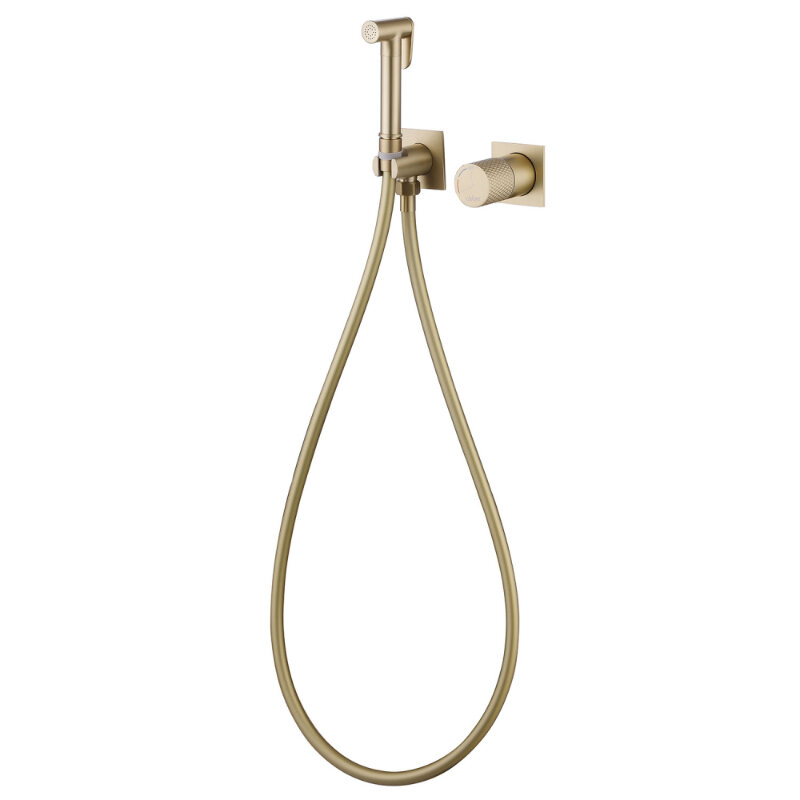 Изображение товара Гигиенический душ Abber Rund AF8725G, со смесителем, цвет золото матовое