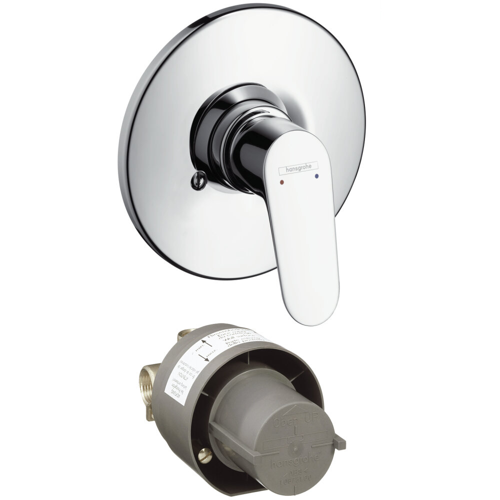 Изображение товара Смеситель для душа Hansgrohe Focus E2 31966000 хром однорычажный для внутреннего монтажа Изображение товара Смеситель для душа Hansgrohe Focus E2 31966000 хром однорычажный для внутреннего монтажа