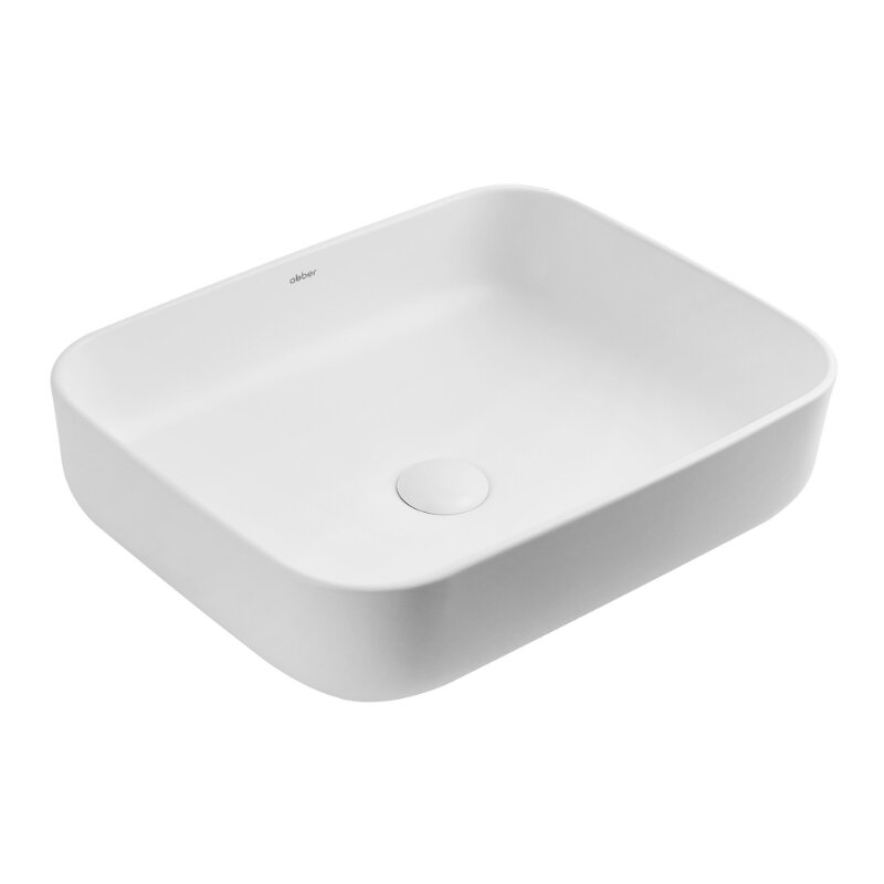 Изображение товара Раковина Abber Rechteck AC2202MW 50 см фаянс белый матовый современная угловая