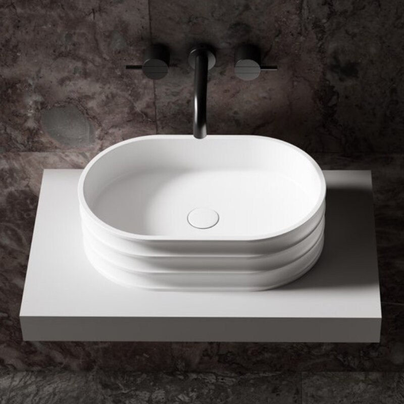 Изображение товара Раковина Abber Stein AS2650, 56 см, искусственный камень, цвет белый матовый