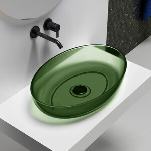 Изображение товара Раковина Abber Kristall AT2801Emerald, 60 см, зеленая