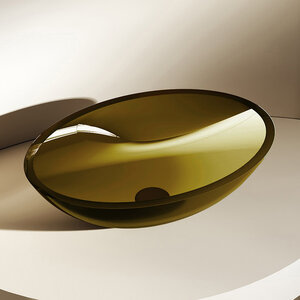 Изображение товара Раковина Abber Kristall AT2802Vesuvian, 50 см, полиэфирная смола, цвет оливковый