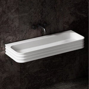 Изображение товара Раковина Abber Stein AS2651-0.8, 80 см, искусственный камень, цвет белый матовый