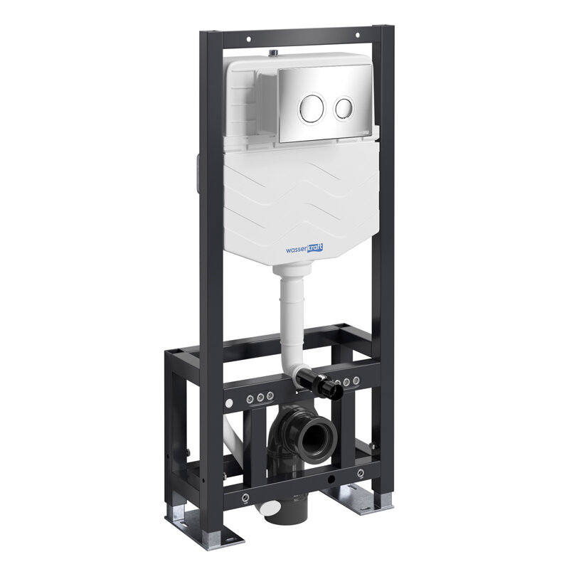 Изображение товара Инсталляция для унитаза WasserKraft Dill 61TLT 010 МЕ CH01 с механической клавишей хром