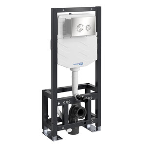 Изображение товара Инсталляция для унитаза WasserKraft Dill 61TLT.010 ME BN01 механическая клавиша никель