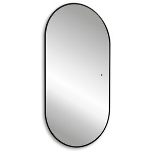 Изображение товара Зеркало Abber Kontur AG6302SCB 55 см с подсветкой сенсорный выключатель черное